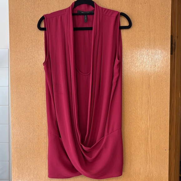BCBGMaxAzria “Doris” Sleeveless Draped Tank Blouse-Sz. S - Picture 1 of 8